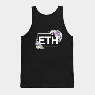 Ethereum Orchid Border White Tank Top